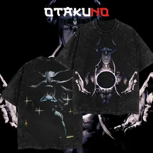 Dabura And Mahoraga Jujutsu Kaisen Modulo T-Shirt & Hoodie – Vintage Washed Oversized Anime Tee, Dark Aesthetic Maki Manga Graphic Shirt, Heavy Cotton Unisex Streetwear JJK Merch, Fall Outfit Anime Gift