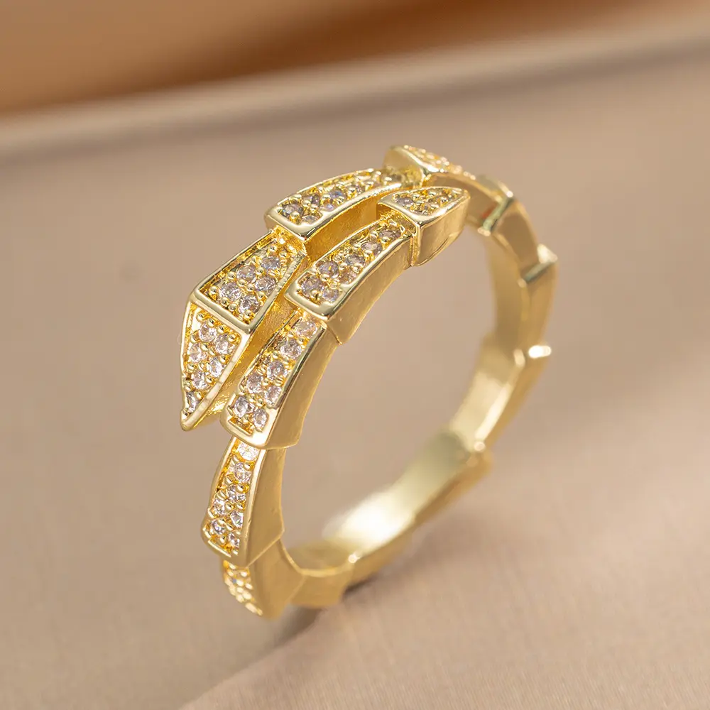 Golden Spirit Snake Ring