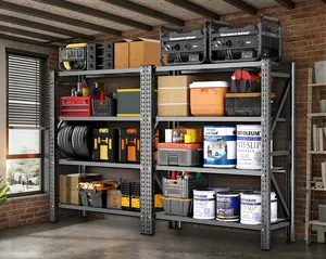 Lionhon Heavy Duty Metal Storage Shelves,5000LBS Heavy Duty Garage Shelving Units, 4 Tier Adjustable Utility Rack Shelf,Large Industrial Shelves,for Shop,Warehouse,Basement