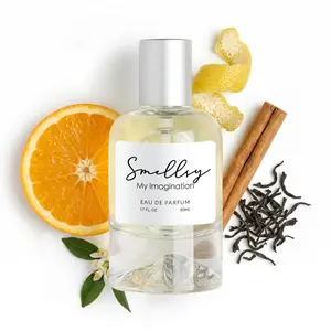 SMELLSY My Imagination Eau de Parfum 50ml | Long Lasting Citrus Spicy Cologne for Men | Orange Cinnamon Black Tea Frankincense Perfume | Cruelty-Free Vegan  | Luxury Signature Scent