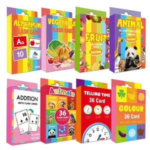 36 Pcs Number Cards Set for Kids, Cognitive Question Answer Animal Vegetable Letter Teaching Aids, Early Education Flashcards for Toddlers