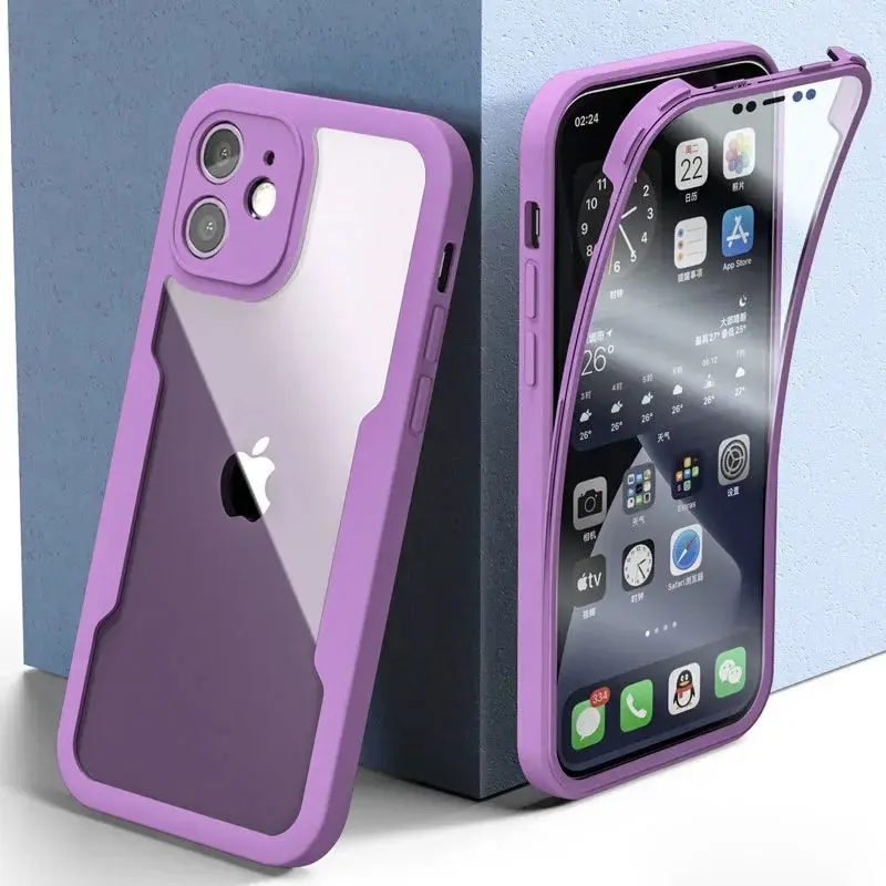 Shockproof 360 Clear Phone Case for iPhone 17Air 17 16E 16 15 14 13 12 Pro Max Plus Cover Camera Lens Screen Full Protection,back to school,back to school haul