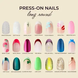 Kleo Kolor Long Round Collection Press-On Gel Nails