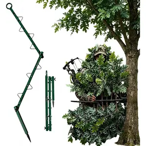 Hunting Camouflage Stand, Adjustable 3D Leaf Concealment System, Multi-Hook Mount, Ideal for Bow Hunting and Deer Hunting Gear