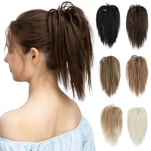European and American wigs hairpins women's headgear long beard type high temperature silk grab clip hair band short ponytail code packet of the released version hair