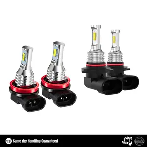 9005 H11 LED Headlight Bulbs Combo 20000LM 6000K White High Low Beam Fanless NY