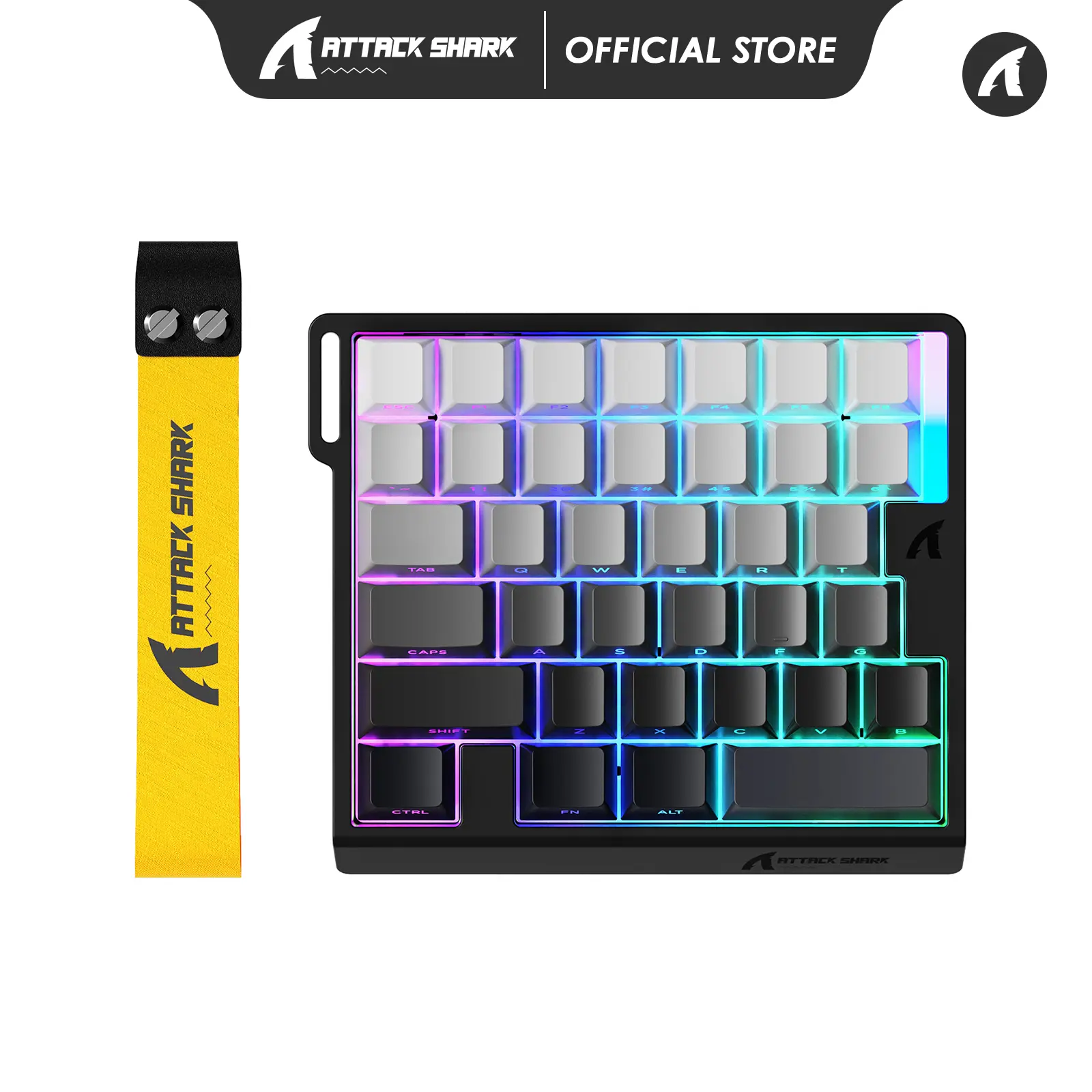 ATTACK M36 HE Wired USB Single Hand Gaming Keyboard, 36-Key Hot Swappable Magnetic Hall Custom Switches, 0.01mm Rapid Trigger, 8000Hz Polling Rate, RGB Lighting Color Backlight, for Esports Players, PC Accessories