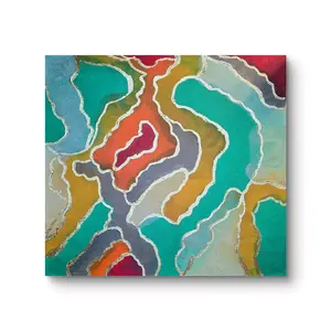 Acrylic Art: Grandiose. 24x24 stretched canvas. Original Acrylic Art by Tiffany. ##Fluidart #modernart #acrylicart #fluidartist