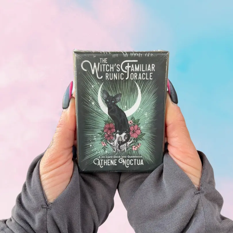 The Witch's Familiar Runic Oracle A 24-Card Deck and Guidebook by Athene Noctua Pocket-Sized for Daily Divination Rituals and Ceremonies