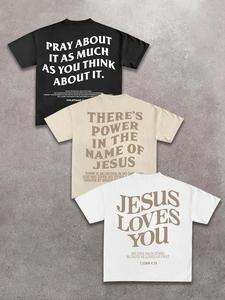 men's letter print short sleeve tee, street fashion casual round neck t-shirt for daily wear, men's summer clothes, t shirts for men