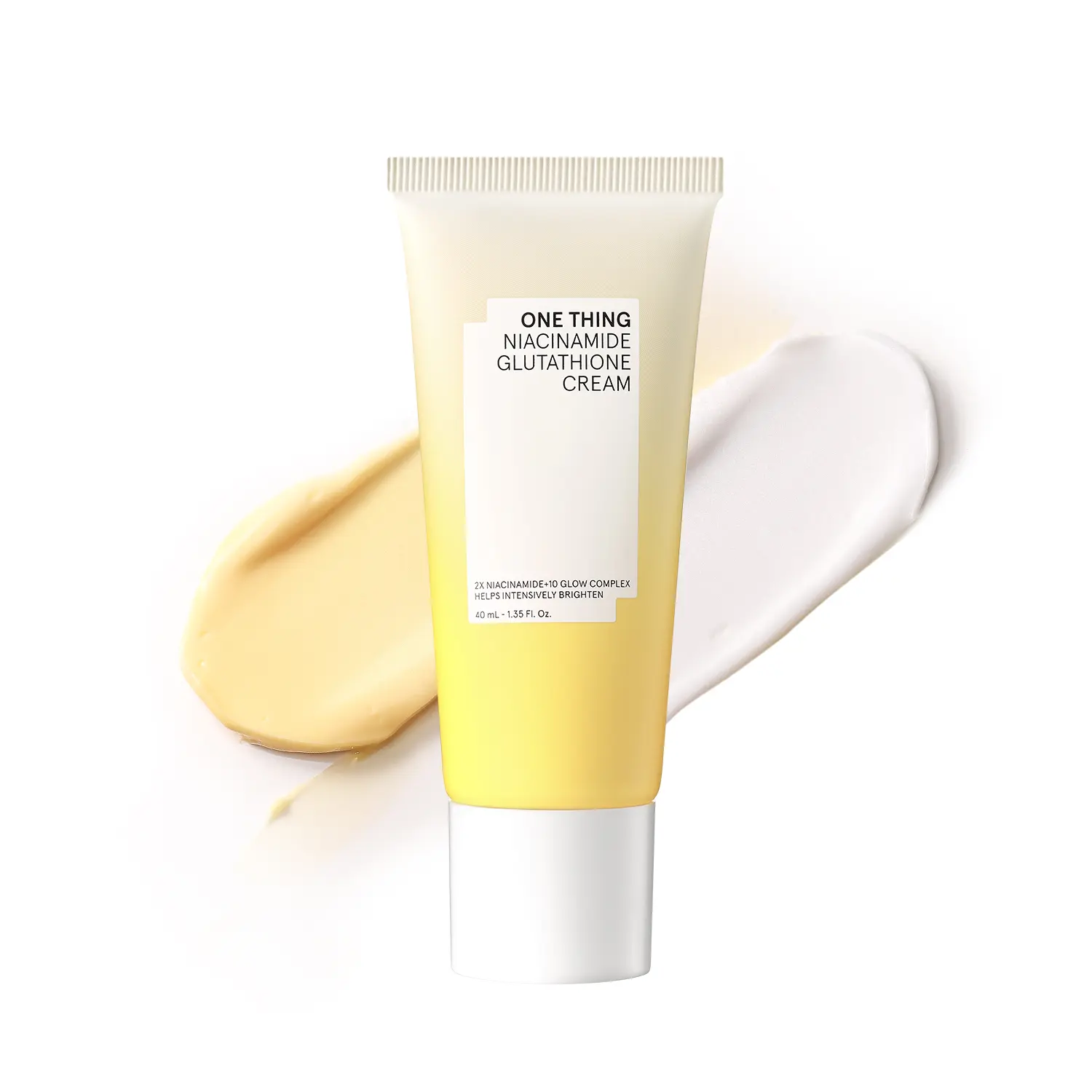 ONE THING Niacinamide Glutathione Dual Layer Cream, Daily Lightweight Face Moisturizer with 2% Niacinamide, Glutathione, Helps Balance Skin Tone, Reduce Dullness and Refine Texture for Smooth, Even and Radiant Skin 1.35 fl oz, 40ml