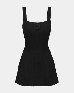 The Boucle Flower Mini Dress