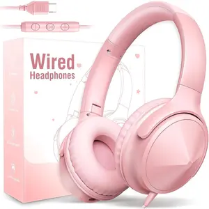 USB C Over Ear Headphones Wired, USB C Wired Headphones with Microphone, Volume Control,  Stereo Sound, Foldable & Lightweight USB Type C Headphone,