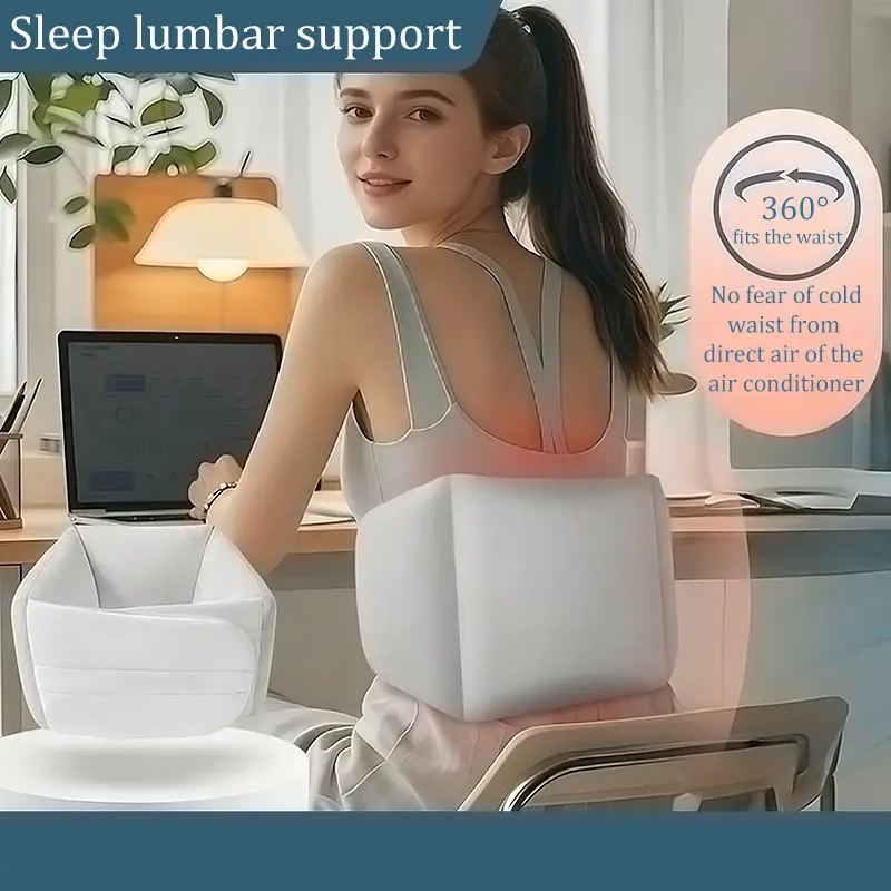 Comfortable Waist Support Belt for Adults, Gray Breathable Fabric Providing Warm Support with a Snug Fit for Sleep and Indoors, Skin Friendly, Sleep Waist Support