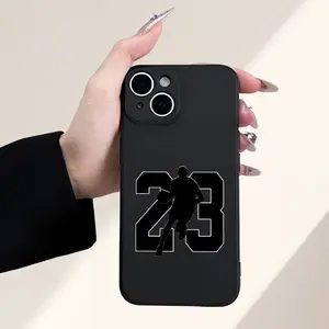 Creative basketball player number 23 design, featuring a classic and innovative TPU phone case that protects the camera from impacts, suitable for various iPhone models including 11, 12, 13, 14, 15, 17, 16 Pro, 16 Plus, 16 Pro Max