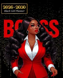 Black Girl Planner 2026-2030: Future Millionaire 5 Year Monthly Schedule Organizer With Positive Affirmations Budget & Savings Trackers Goals Tracker Holiday Dates Yearly Reviews & Notes Pages