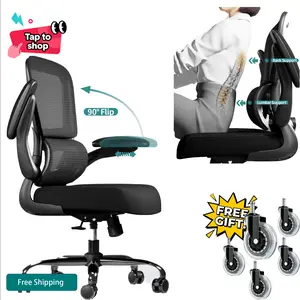 【Father's Day gift】TRALT Office Chair - Ergonomic Desk Chair with Adjustable Lumbar Support, Mesh Computer Chair, Executive Chairs for Home Office Comfortable Lumbar Support (Black)