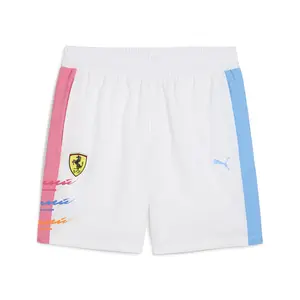 PUMA Mens Scuderia Ferrari Mt7 7 Inch Shorts Casual Bottoms Casual - White