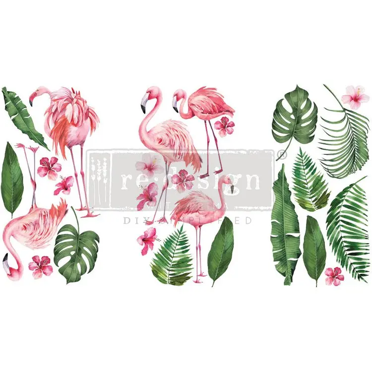 Redesign With Prima Office Stationery Transfers - Flamingo Pink Custom Decals, Peel-and-Stick Adhesive Vinyl DIY Film, 3 Sheets, 6"x12", 655350657369, Adhesive Vinyl Decal, Diy Decal Film