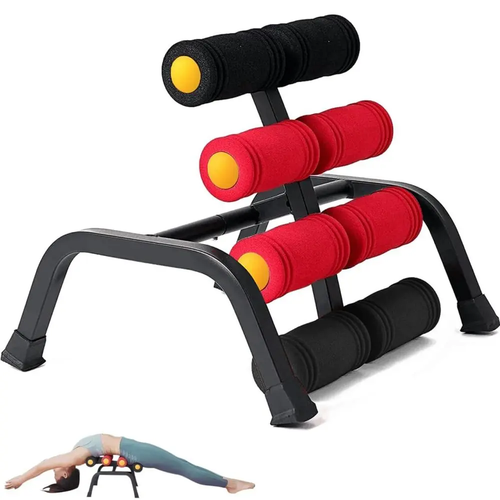 Portable Home Inversion Table with Rollers, Mini Back Extension Machine, 297LBS Weight Capacity, Easy‑to‑Assemble Spinal Decompression for Back Pain Relief