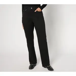 Denim & Co. Tall Black '94 Fit Easy Stretch Relaxed Jean