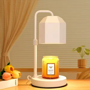 Candle Warmer Lamp with Timer Dimmer,Adjustable Height Candle Warmer,Candle lamp for Scented Wax Jar Candles,Gifts for Mom Women, House Warming Gifts for   Bedroom Decor,White