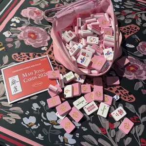 Floating American Mahjong Tiles Set, 160 Tiles, 3D Printed Waterproof Pool Mahjong Game, Includes Free Storage Bag, Dice & Instruction Card, Lightweight Floating Mahjong Tiles for Summer Pool Party, Beach, Travel, Friends Game Night