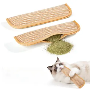 Interactive Catnip Chew Toy, 6000mg Premium Organic Catnip, Soft Sisal Scratching & Kicker Toy for Indoor Kittens, Relieves Boredom