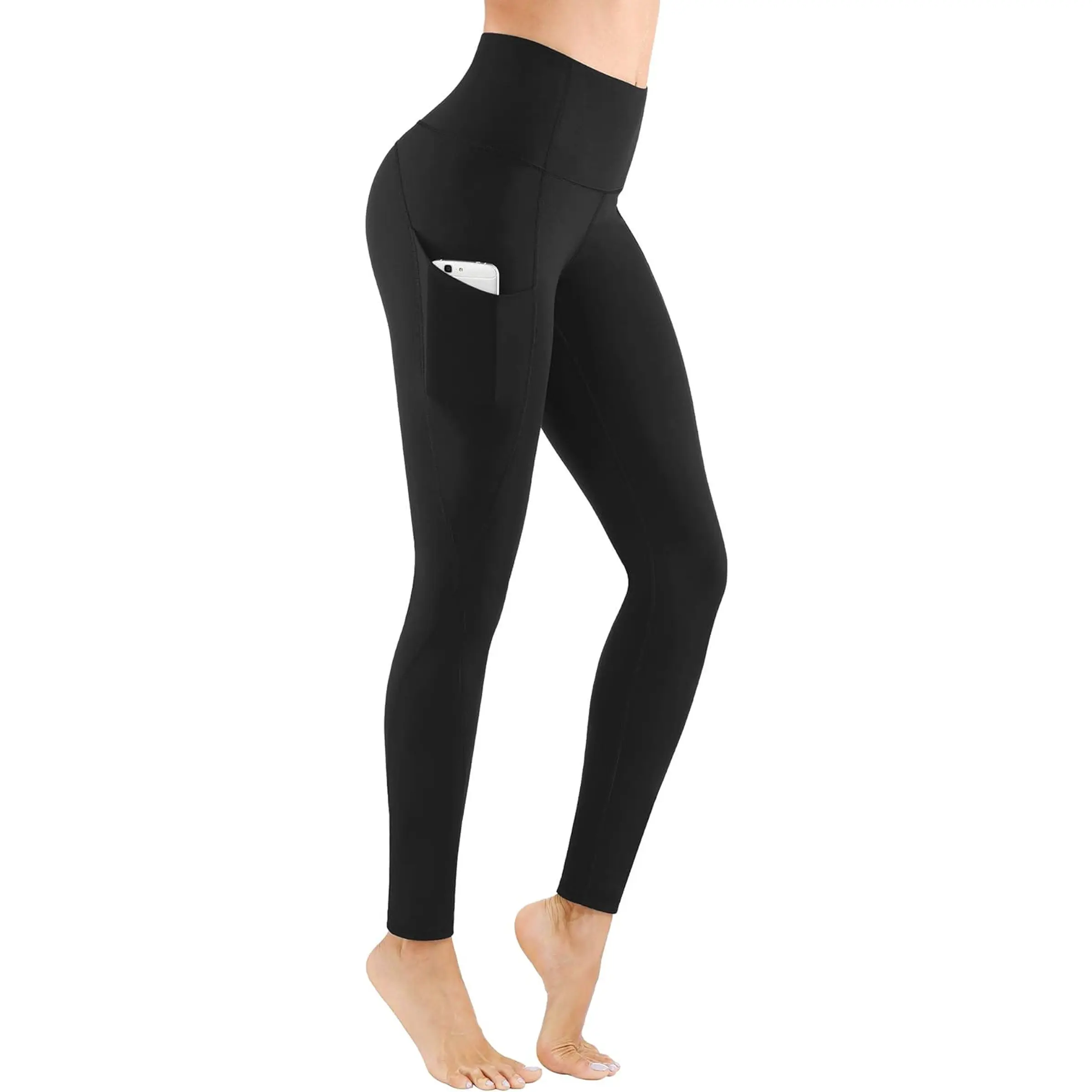 PHISOCKAT Women'S High Waist Yoga Pants with Pockets, Leggings with Pockets, Tummy Control Workout Yoga Leggings PHISOCKAT