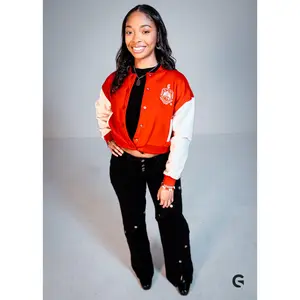 Delta Cropped Varsity Jacket