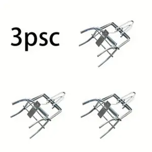 3pcs Stainless Steel Mouse Trap, Efficient Rodent Control, No Power Required, Reusable, Ideal for Underground Use, Garden Pest Management