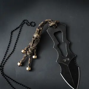 Brass Knuckle Keychain Car Interior Pendant Handmade Braided Brass