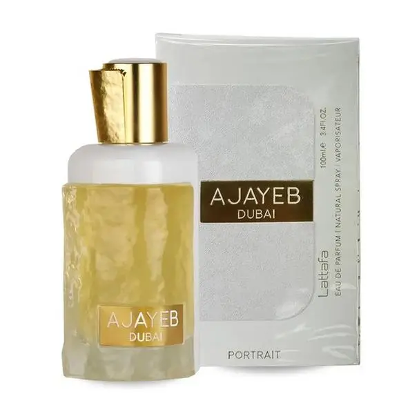 Lattafa AJAEB DUBAI PORTRAIT Women's Perfume - Floral Arabian Fragrance, Alcohol-Based, Orange-Lemon Notes, Unisex Option, 3.4oz(100ml), Floral Scents Perfume, Boxed Jasmine-Themed Women's Fragrance, Beauty & Personal Care