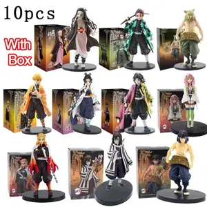 1-6pcs Anime Demon Slayer Kimetsu no Yaiba figure Kamado Tanjirou Action Figure Agatsuma Zenitsu Nezuko Warrior PVC Model Toys