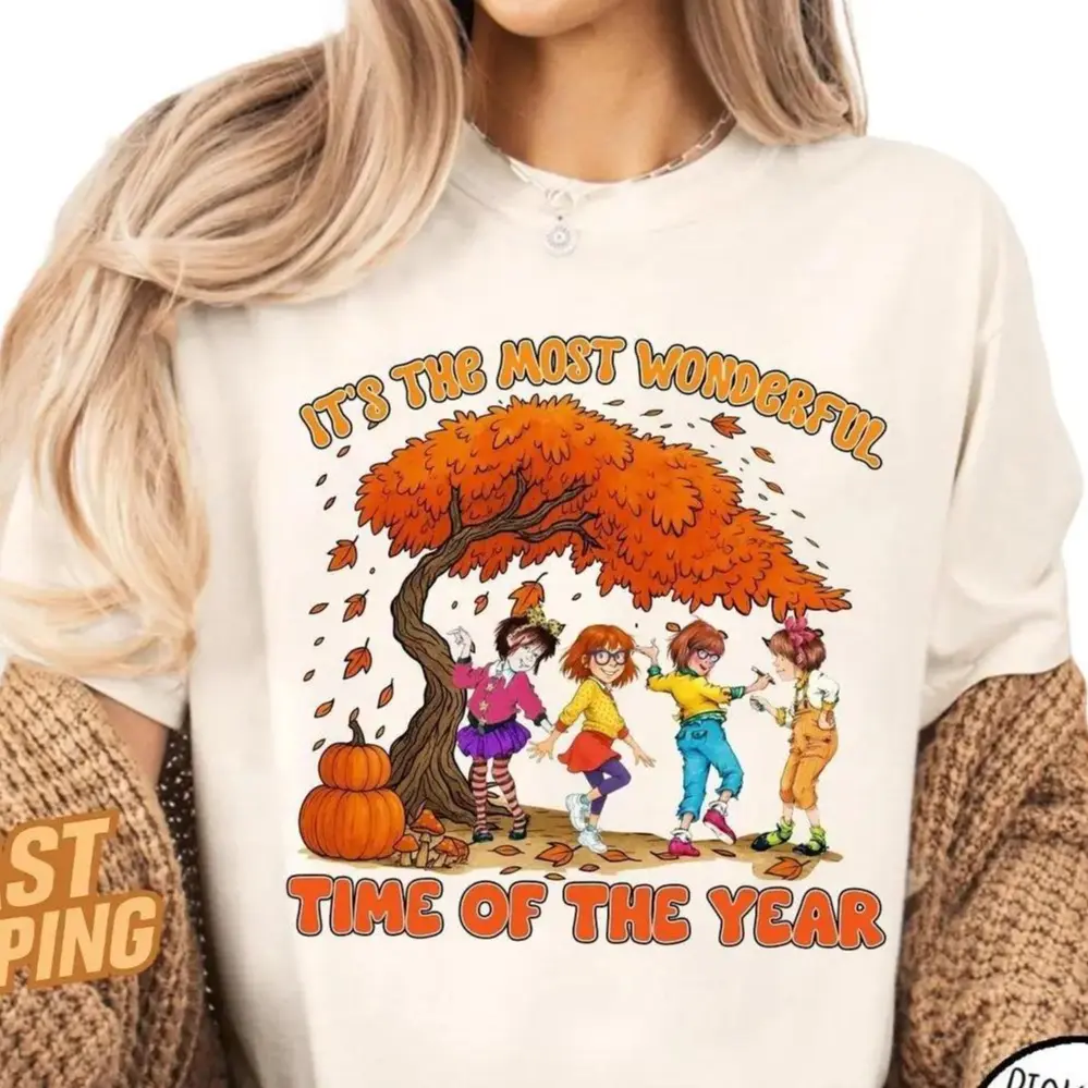 Junie B. Jones Fall Shirt, It's the Most Wonderful Time of the Year Tee, Autumn Teacher Sweatshirt, Children's Book Lover Gift