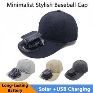Cooling Fan Baseball Cap for Men, Breathable Mesh Summer Hat with Built-In Fan for Outdoor Work, Fishing & Hiking