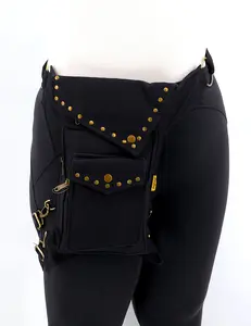 Cotton Handmade Plain Leg Belt Canvas Fanny Pack