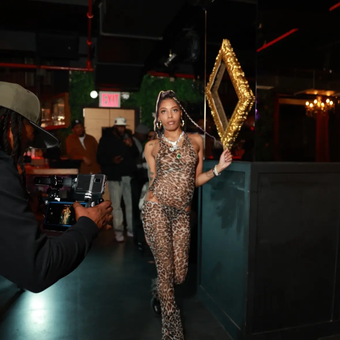 Out The Bag Bodysuit and Legging Leopard Print Set