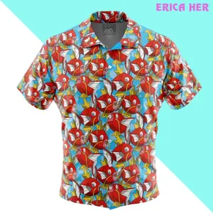 Magikarp Pokemon Button Up Hawaiian  Shirt