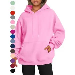 2026 women’s oversized-style hoodie, wool sweatshirt, long-sleeved sweater, pullover design, autumn fashion with pockets, drawstring details GARMENTARY