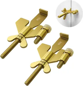 Upgraded Portable Door Lock Home  Door Locker   for Traveling Hotel Home Apartment College and Travel Lockdown Locks for Additional Safety, Pack of 2, Golden