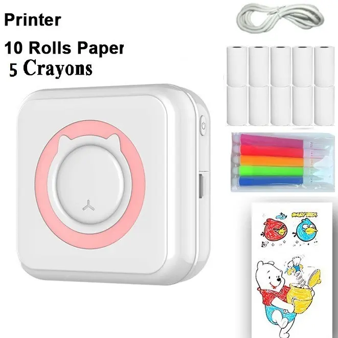 C15 pink + 10 rolls of printing paper + 5 colored 