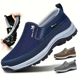 Men's casual slip-on solid color sneakers, new comfortable and lightweight loafers, perfect for everyday wear