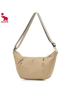 OIWAS Half Moon Foldable Tote Bag, Multi-Pocket Zipper Crossbody Bag, Casual Commuter Sports Messenger Bag, Ideal for Spring Summer