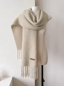 Women's & Men's Soft Thick Wool Scarf, Knitted Scarf, Casual Fitted Design, Fall Winter Fashion Accessory, Warm Daily Wear for Him Her