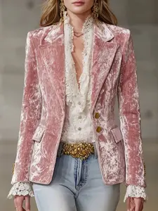 Elegant Women's Blazer Coat Button, Fashionable and Versatile, Perfect for Outing, Commute, Dates, Recommended Styling
