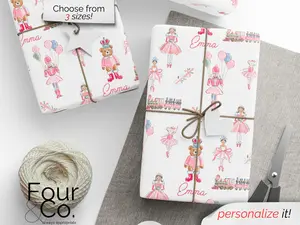 Nutcracker Wrapping Paper, Personalized Wrapping Paper, Custom Wrapping Paper