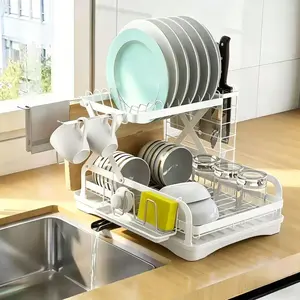 LSK Dish Drying Racks Stainless Steel Rustproof Large Capacity for Kitchen Counter