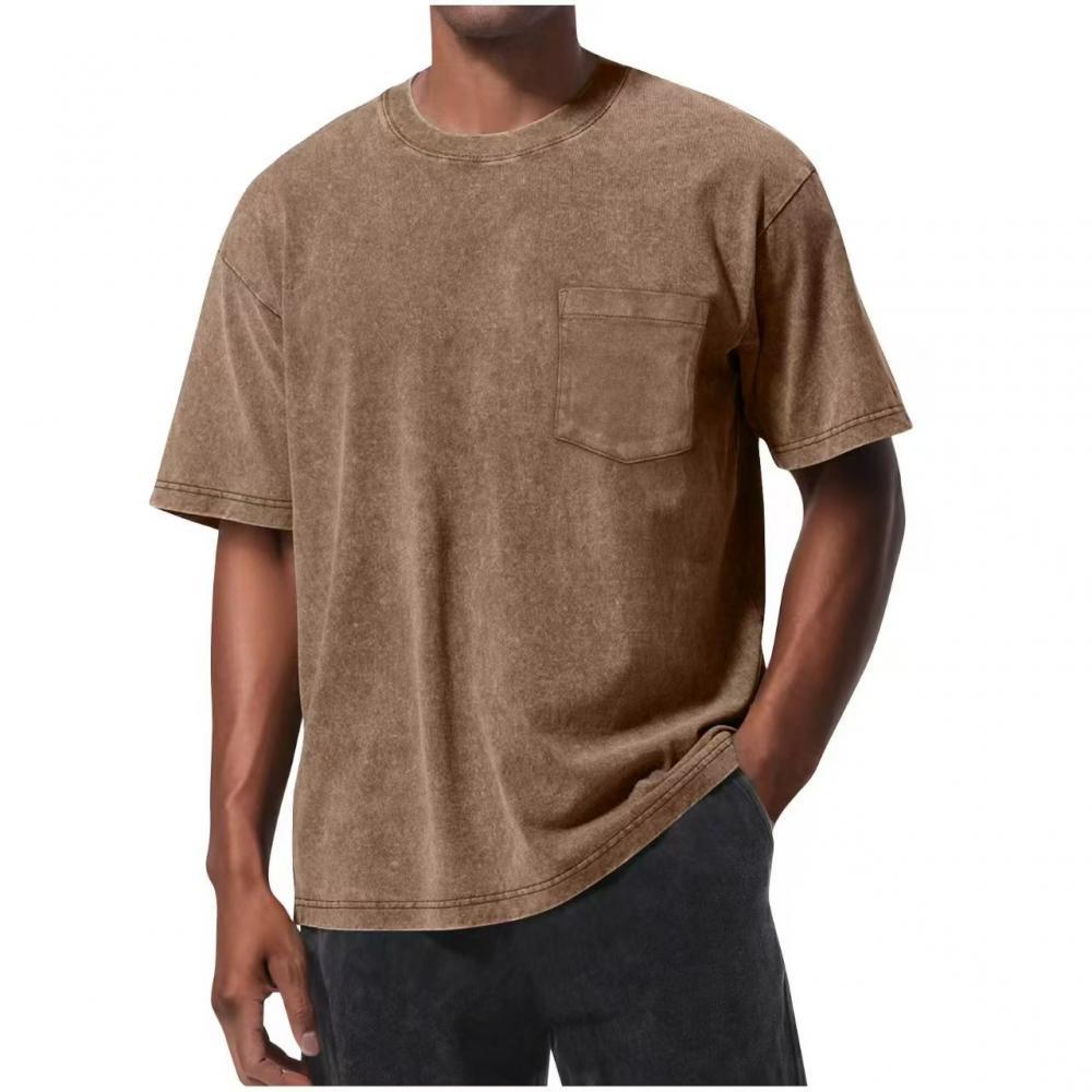 Echo Attire 3-Pack Unisex Basic Loose Cotton T-Shirts with Front Pocket Design — Stylish and Comfortable Crew Neck Short Sleeve Summer Tops, Casual Loose Solid Color Street Style