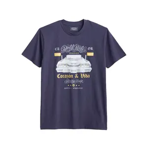 Pendleton Men's Bobby Ruiz Car Graphic Cotton T-Shirt - Midnight Blue/Multi, Fitted Short-Sleeve, Crew Neck, Vintage Style, Soft Menswear Top, RG1497-74791